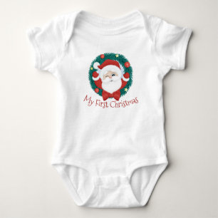 Body Mon premier Noël avec Père Noël Baby Bodysuit