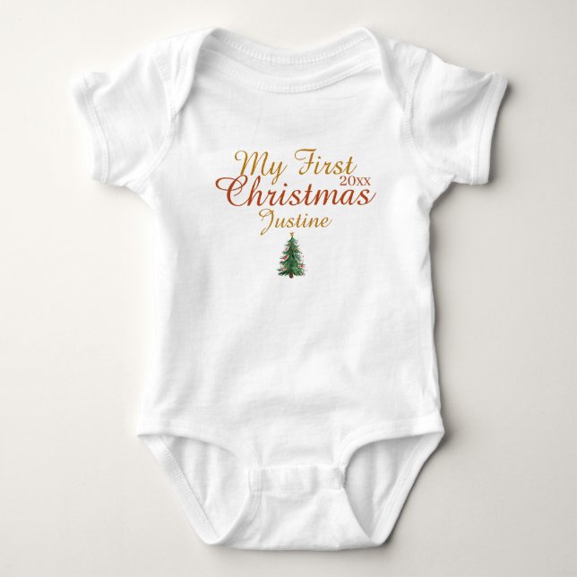 Body Mon premier Noël | Conception de bébé personnalisa (Devant)