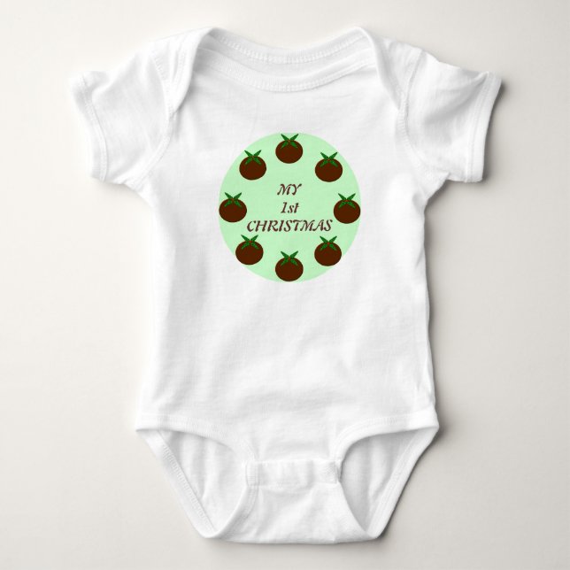 Body Mon premier Noël Custom Pudding bébé (Devant)