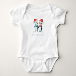 Body Mon Premier Noël Manchot Câlin - Bébé Mignon