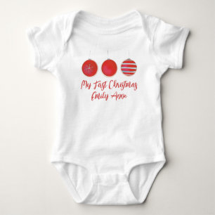 Body Mon premier Noël Ornements Rouges Mignons Personna