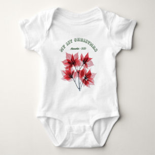 Body Mon premier Noël Poinsettia - Nom du bébé
