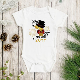 Body Mon Premier Nouvel An Bébé Garçon Mignon Paillette