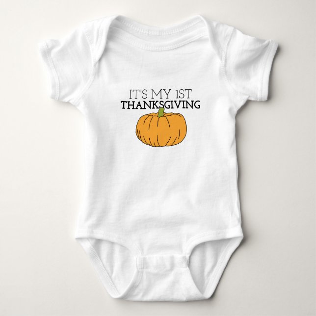 Body Mon Premier Patch Citrouille De Thanksgiving Pour  (Devant)