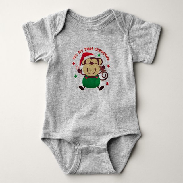 Body Mon premier singe Père Noël de Noël (Devant)