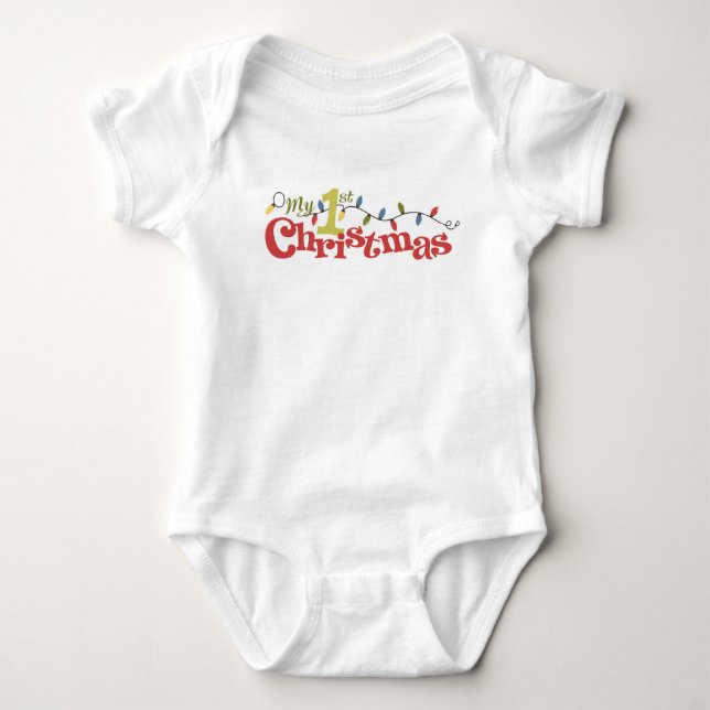 Body Mon premier vêtement de bébé de Noël (Devant)