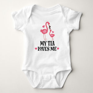 Body Mon Tia m'aime T-shirt de Flamant rose