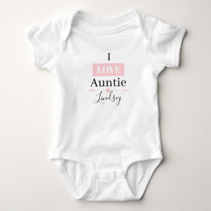 Body MONOGRAM I LOM AUNTIE Baby Bodysuit