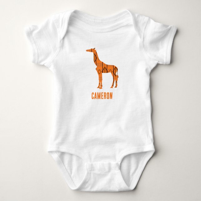 Body monogramme Abstrait de silhouette de girafe (Devant)