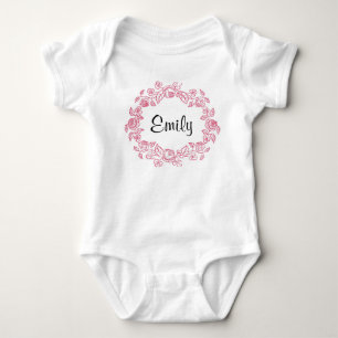 Body Monogramme Floral Personnalisé