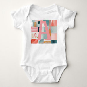 Body Monogramme lettre A en aquarelle abstraite moderne