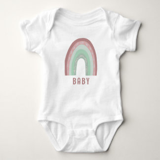 Body Monogramme Nom du bébé Earthy Boho Rainbow Baby Bo