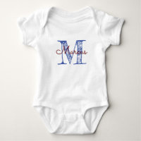 Monogramme Nom personnalisé Baby Boy