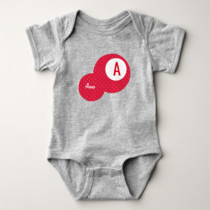 Body Monogramme personnalisé Red Dotty