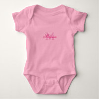 Monogramme rose filles bébé tutu corps craeper