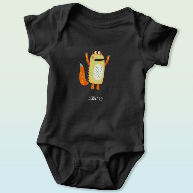 Body Monster mignon (Fun personalized name monster  baby bodysuit)