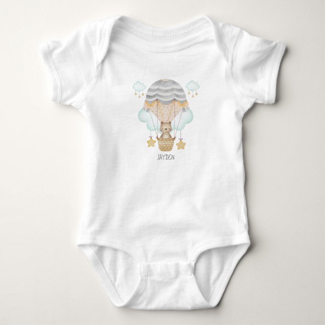 Body Montgolfière Ourson Personnalisée (Devant)