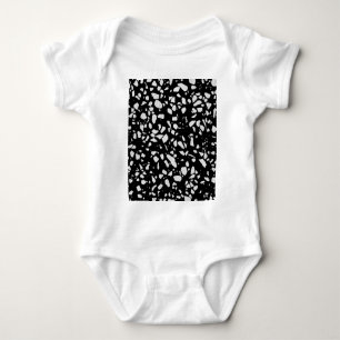 Body Mosaïque Terrazzo Abstraite Motif Noir et Blanc