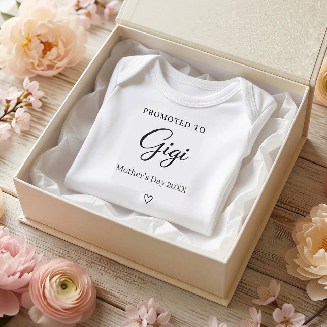 Body Mother’s Day Pregnancy Reveal Gift for Gigi (Mother’s Day Pregnancy Reveal Gift for Gigi Baby Bodysuit)