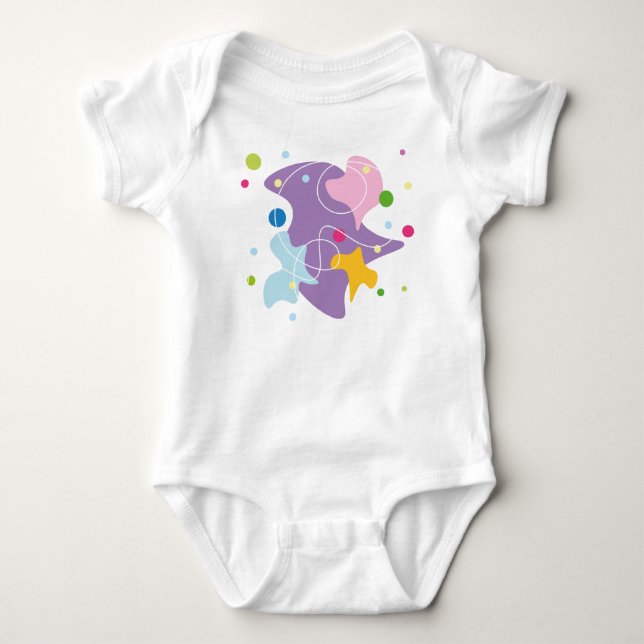 Body Motif abstrait tendance dans les couleurs violet e (Devant)
