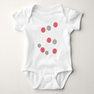 Body Motif Boules Cercles Gris Blanc Corail Rose