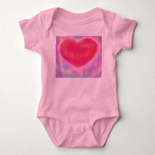 Body Motif de coeur avec bleu rose autour des bords