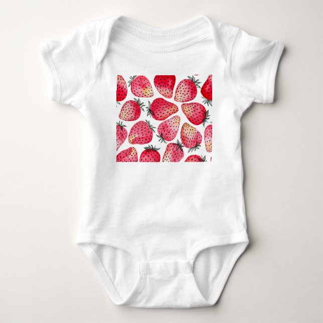 Body Motif de fraises d'aquarelle. (Devant)
