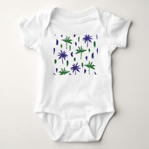 Body Motif de la marine Blue Green Palm