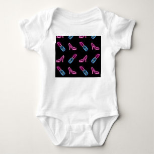 Body Motif de mode avec icônes néon.