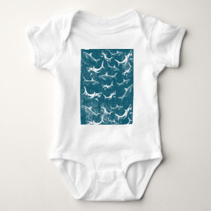 Body Motif de requin bleu en détresse