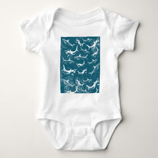 Body Motif de requin bleu en détresse  (Devant)