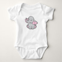 Motif d'éléphant dessiné à la main rose Éléphant d