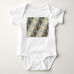 Body Motif en plumes de paon, style vintage.