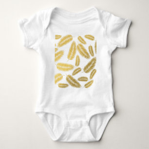 Body Motif Feuille Faux Gold Palm