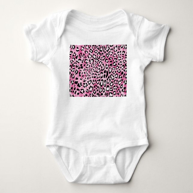 Body Motif Léopard Blanc Rose. (Devant)