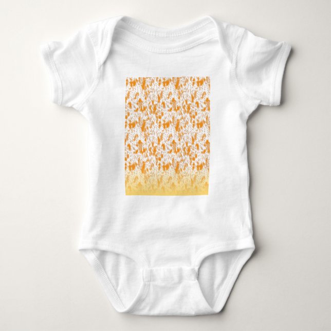 Body Motif textile avec orange et gol vibrants (Devant)