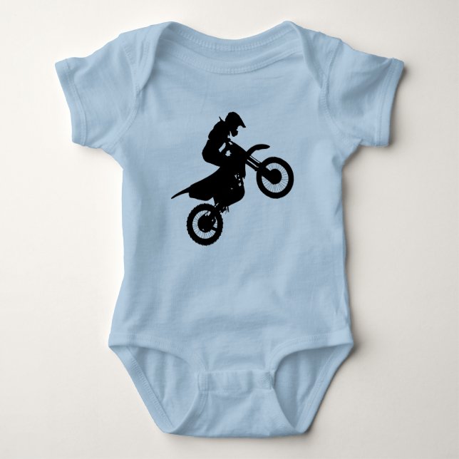 Body Motocross Wheelie Dirt Bike Baby Bodysuit (Devant)