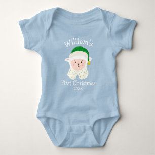 Body Mouton de Noël personnalisé pour bébé portant un c