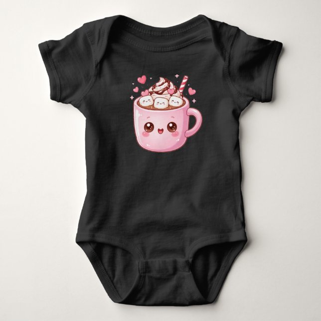 Body Mug de Chocolat Chaud Mignon Kawaii avec des Marsh (Devant)