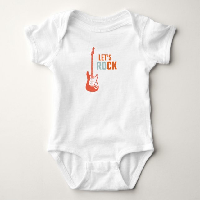 Body Musique Rock Guitare Rockstar Premier Anniversaire (Devant)