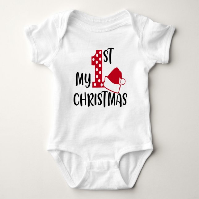 Body 🎄My First Christmas Baby T-Shirt | Cute Holiday👶 (Devant)