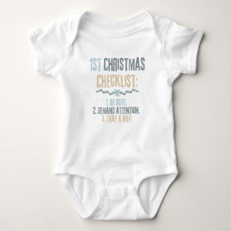 Body My First Christmas Checklist Baby Bodysuit