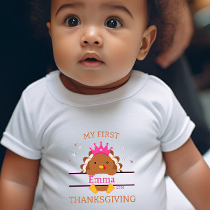 Body My First Thanksgiving Ajouter un nom Année blanche