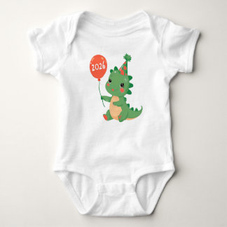 Body  My First Year 2026 cute Dinosaur Baby Bodysuit 