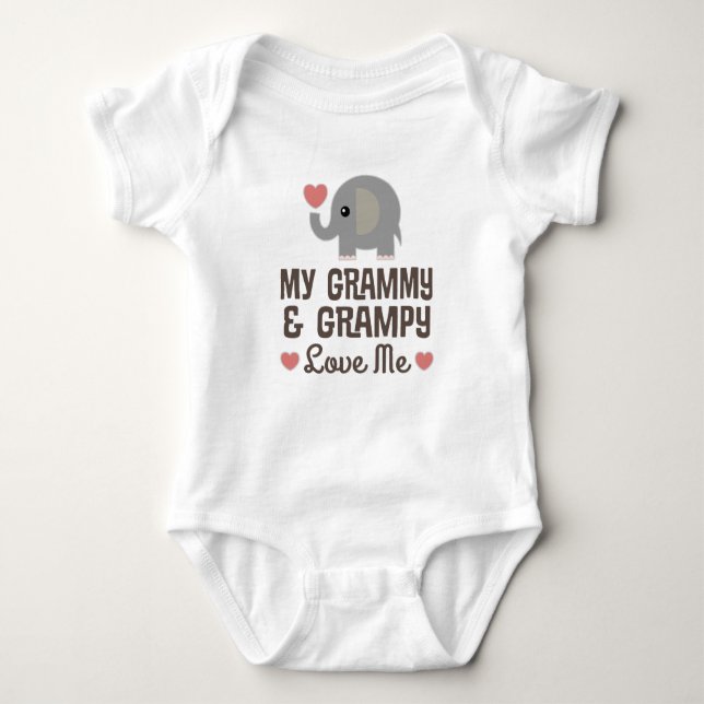 Body My Grammy and Grampy Love Me Elephant (Devant)