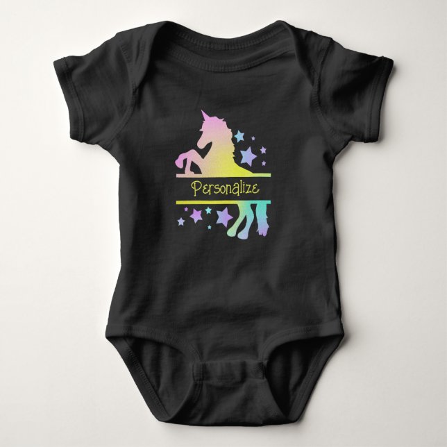 Body Mythique Unicorn Pastel Couleurs Personnaliser Cad (Devant)