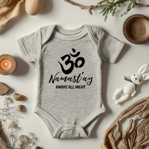 Body Namast'ay Awake All Night Baby Bodysuit