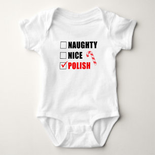 Body Naughty Nice Polonaise Père Noël Liste Bodysuit Bé