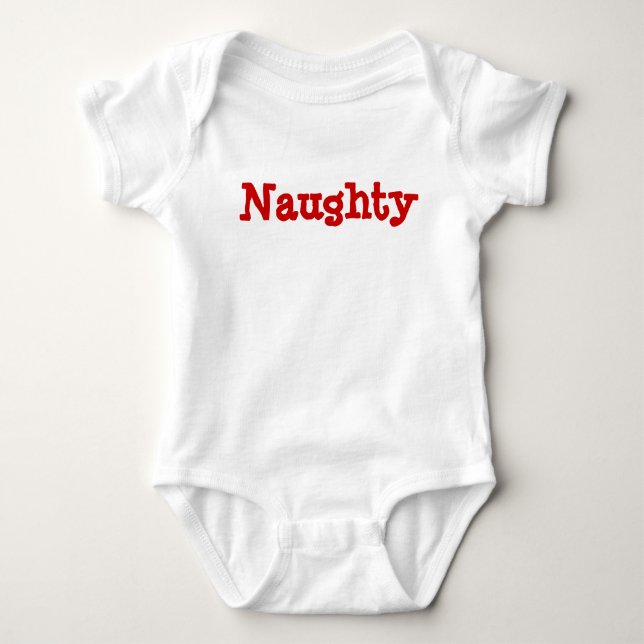 Body Naughty ou Nice Citation drôle mignonne bébé Noël (Devant)