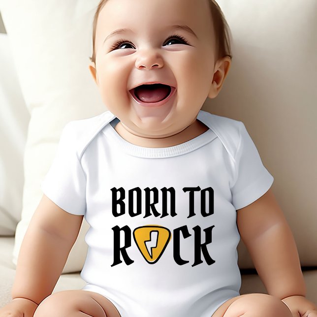 Body Né à Rock Cool (Born to Rock cool baby bodysuit)
